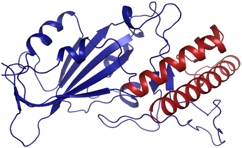 Glowing DNA helix representing molecular biology research
